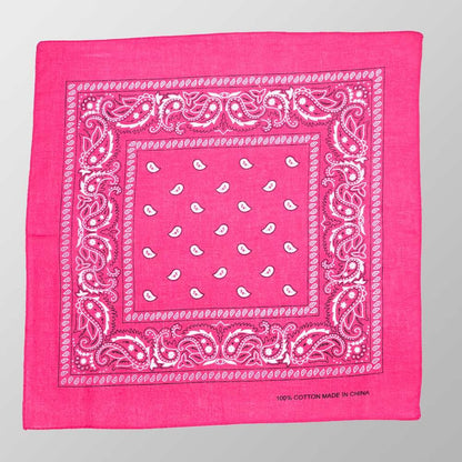 Bandana Halstuch  Pink Paisley 55 cm x 55 cm - Wild-Clothing