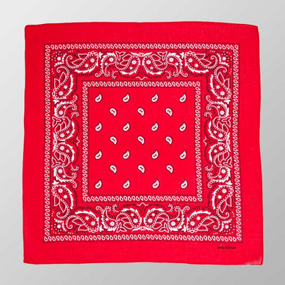 Bandana Halstuch  Rot Paisley 55 cm x 55 cm - Wild-Clothing