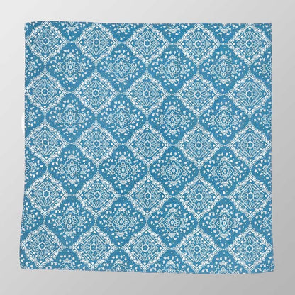 Bandana Halstuch Blau Paisley 55 cm x 55 cm