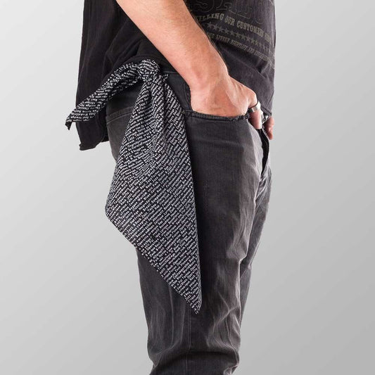 Bandana Halstuch  Schwarz Liebes Gedicht 55 cm x 55 cm