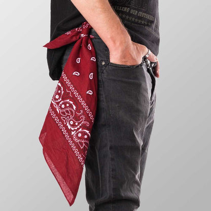 Bandana Halstuch  Bordeaux Paisley 55 cm x 55 cm