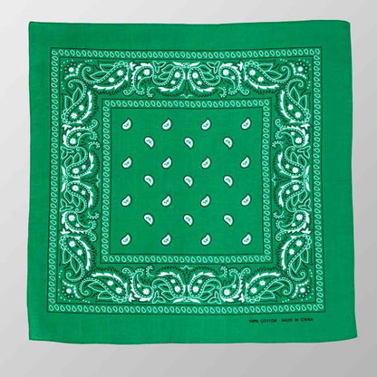 Bandana Halstuch  Grün Paisley 55 cm x 55 cm