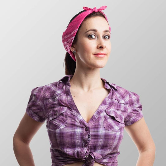 Bandana Halstuch  Pink Paisley 55 cm x 55 cm - Wild-Clothing