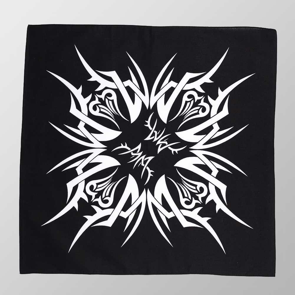 Bandana Halstuch  Schwarz Tribal Tattoo 55 cm x 55 cm