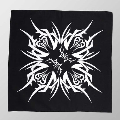 Bandana Halstuch  Schwarz Tribal Tattoo 55 cm x 55 cm