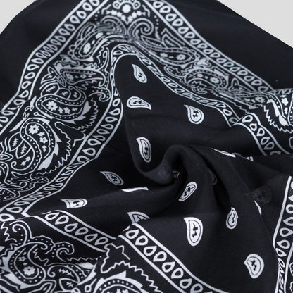 Bandana Halstuch Schwarz Paisley 55 cm x 55 cm