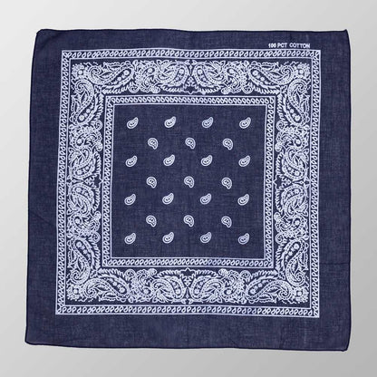 Bandana Halstuch Dunkelblau Paisley 55 cm x 55 cm