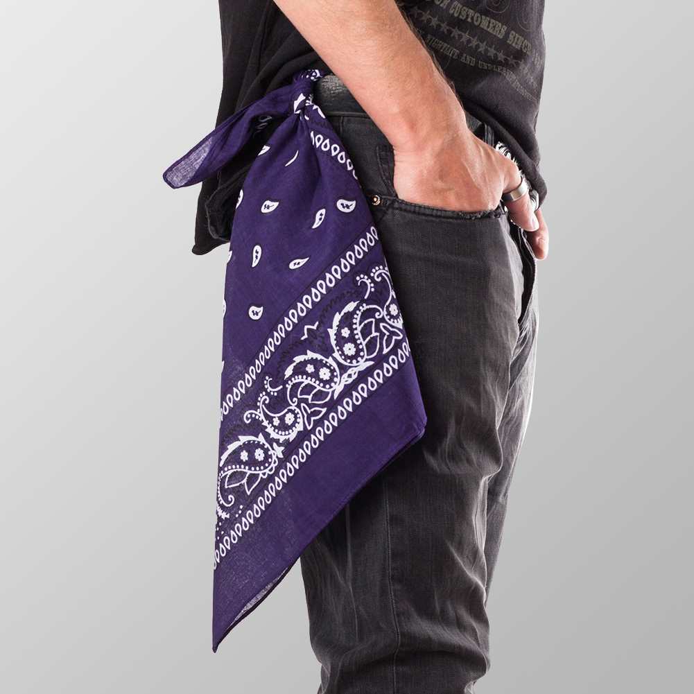 Bandana Halstuch  Lila Paisley 55 cm x 55 cm