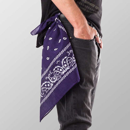 Bandana Halstuch  Lila Paisley 55 cm x 55 cm