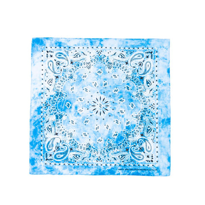 Bandana Halstuch Tie Dye Paisley Hellblau 55 cm x 55 cm