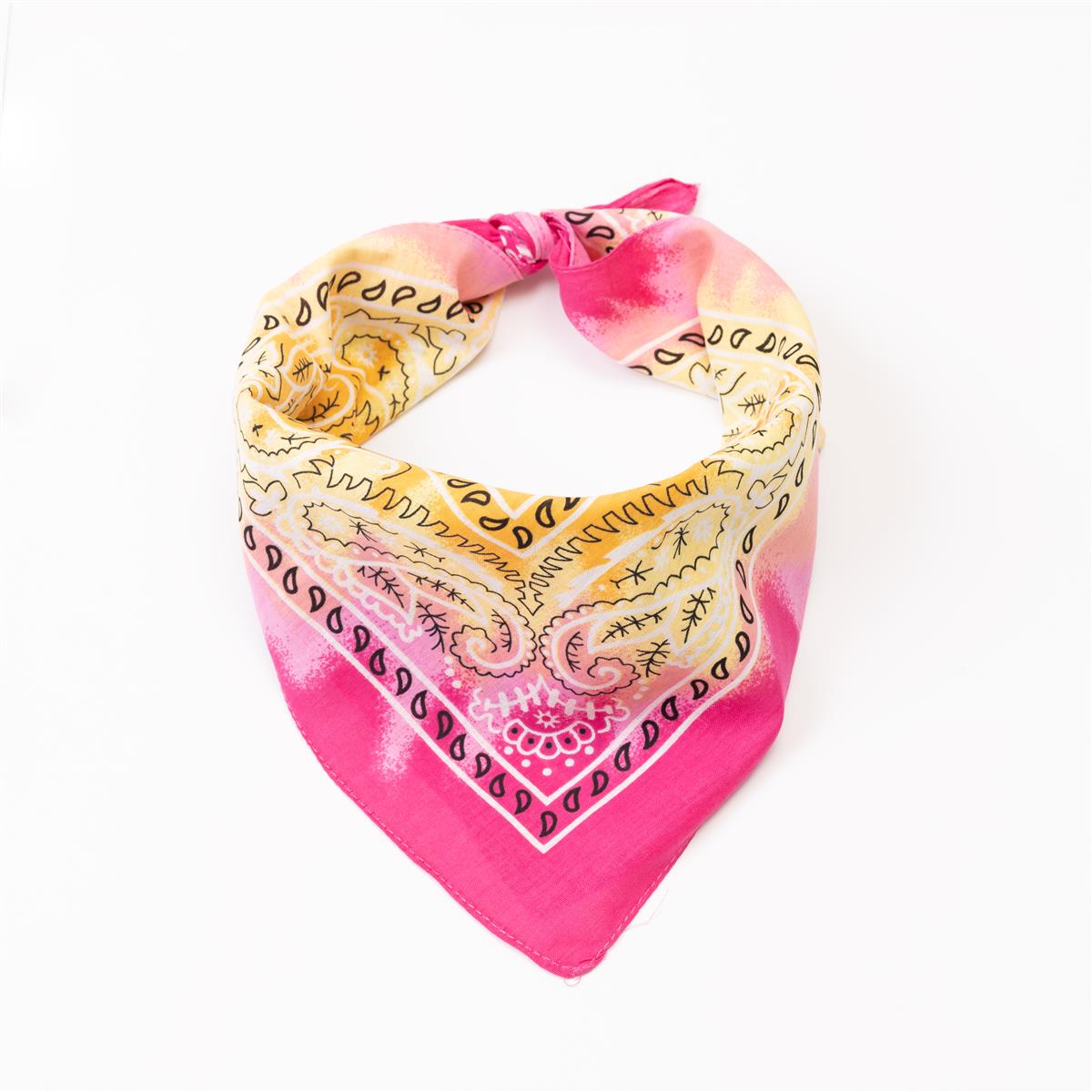 Bandana Halstuch Tie Dye Paisley Floral Rainbow 55 cm x 55 cm