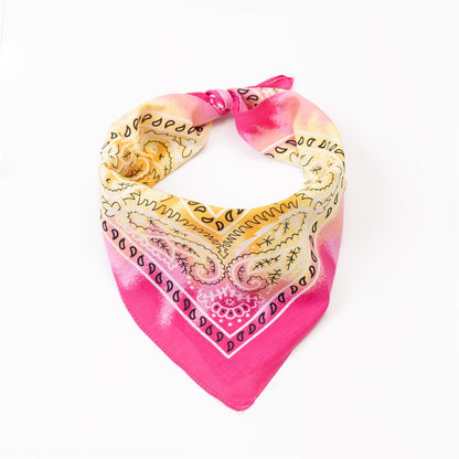Bandana Halstuch Tie Dye Paisley Floral Rainbow 55 cm x 55 cm