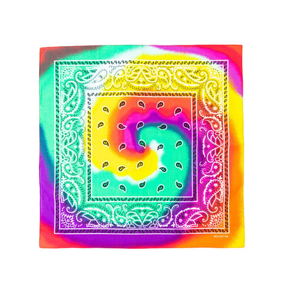 Bandana Tie Dye Bunt Paisley Floral Regenbogen 55 cm x 55 cm