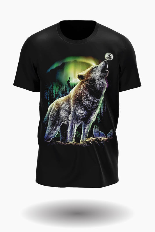 Wild Clothing Wolf in der Nacht mit Mond T-Shirt - Wild-Clothing