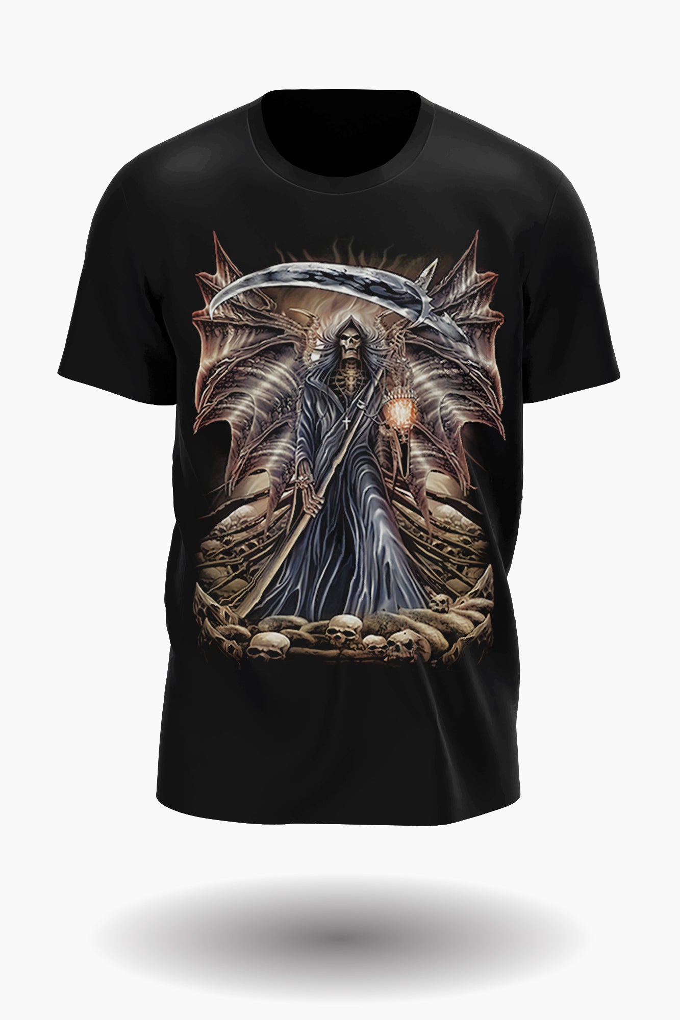 Wild Clothing Totenkopf Seelenfänger und Drachen T-Shirt - Wild-Clothing