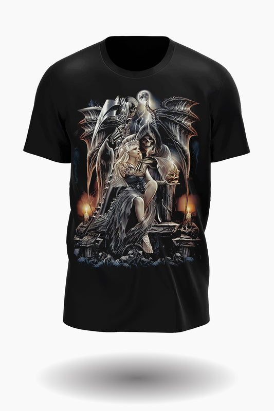 Wild Clothing Reaper und Königin auf dem Thron T-Shirt - Wild-Clothing