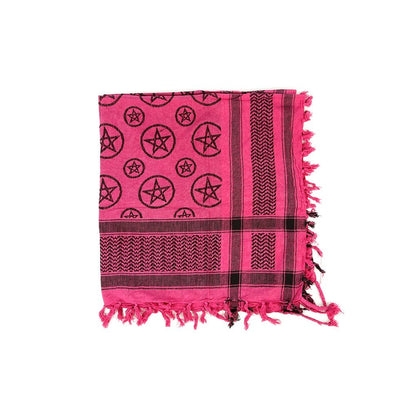 Palästinensertuch Shemagh Kufiya in Pink Pentagramm - Wild-Clothing