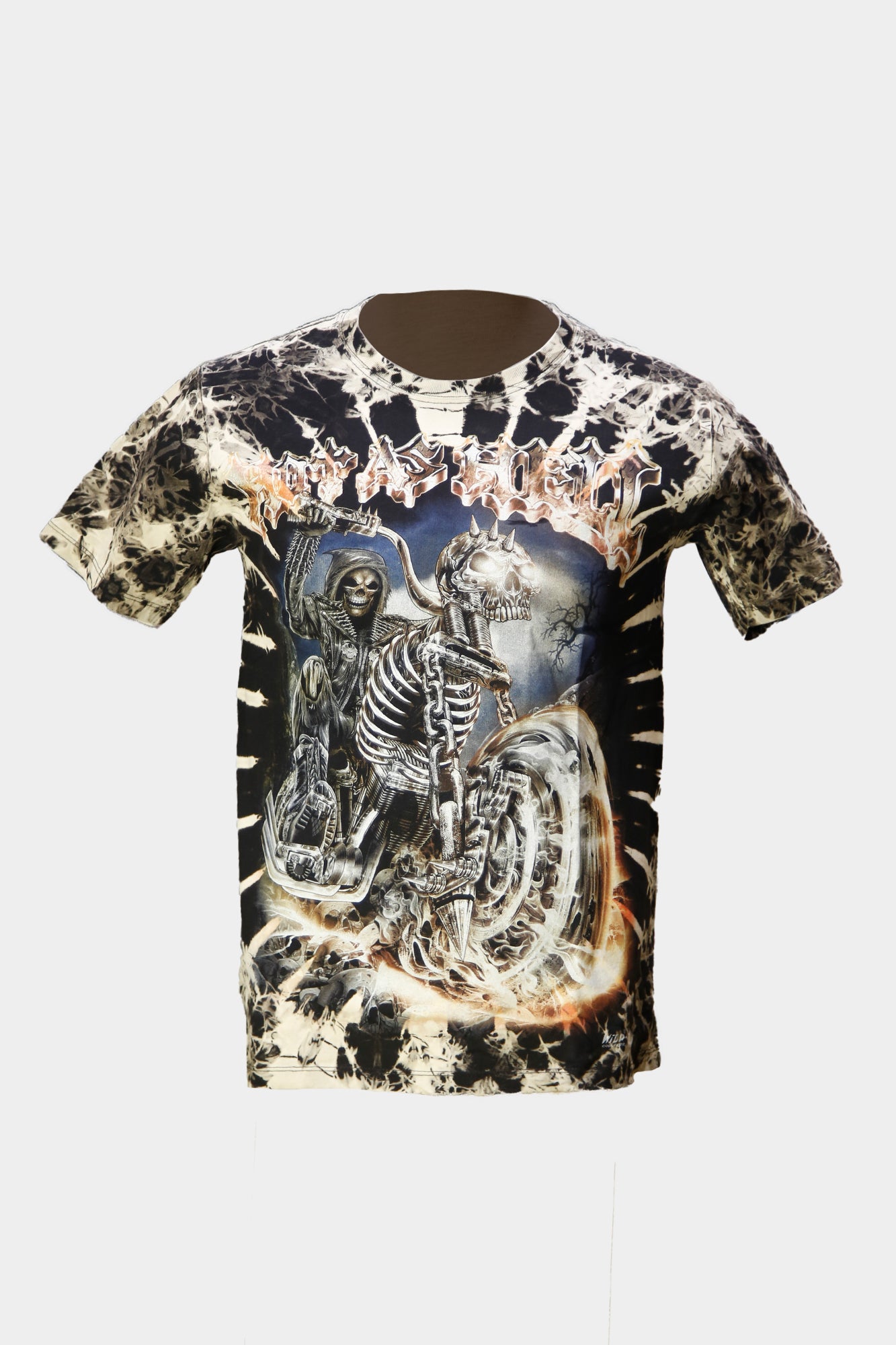 Wild Clothing Heiß wie die Hölle Totenkopf-Biker Tie-Dye T-Shirt - Wild-Clothing