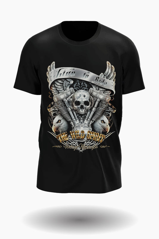 Wild Clothing Live To Ride Vintage Motorcycles T-Shirt - Wild-Clothing