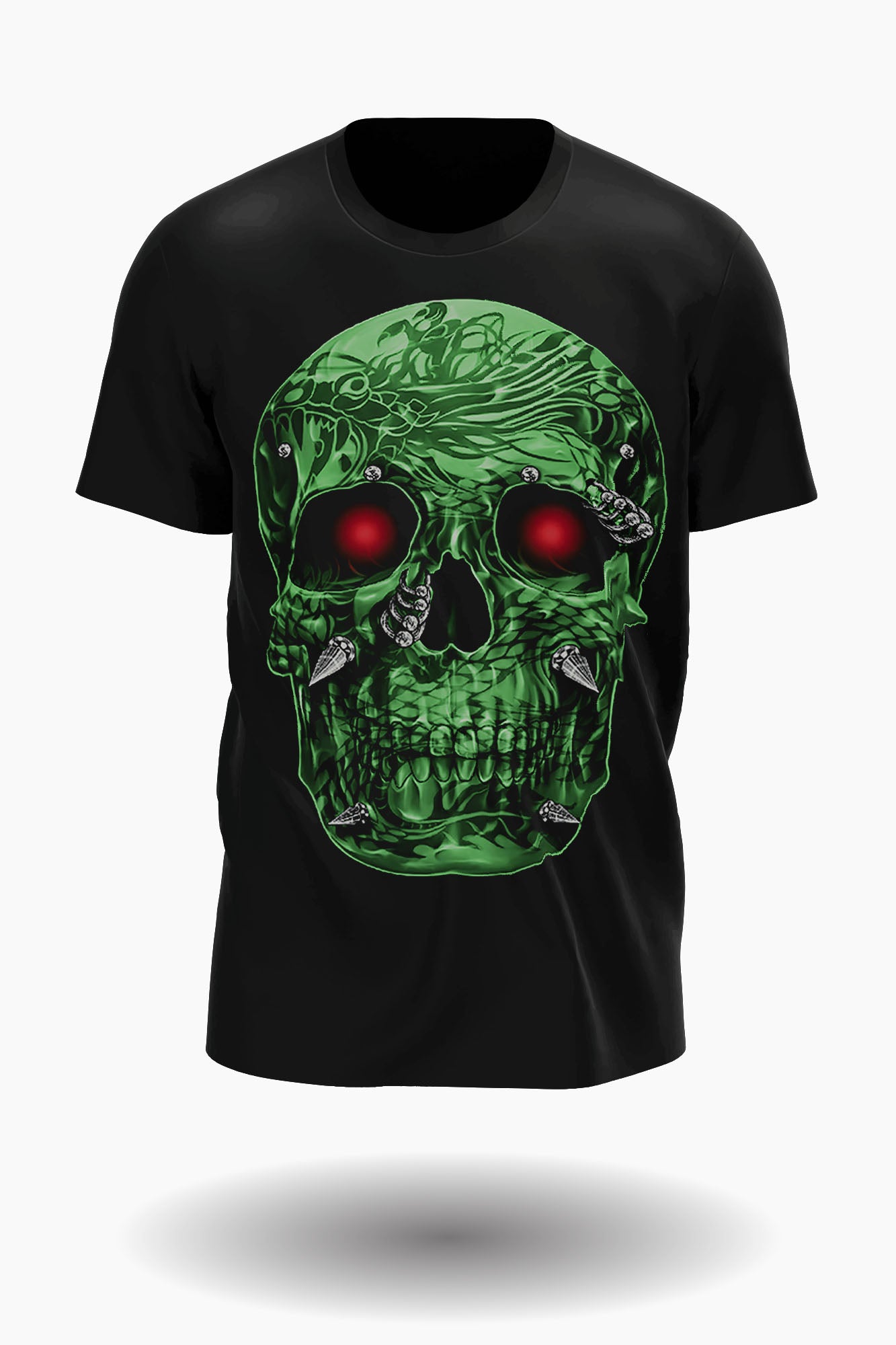 Wild Clothing Grün Totenkopf T-Shirt L - Wild-Clothing