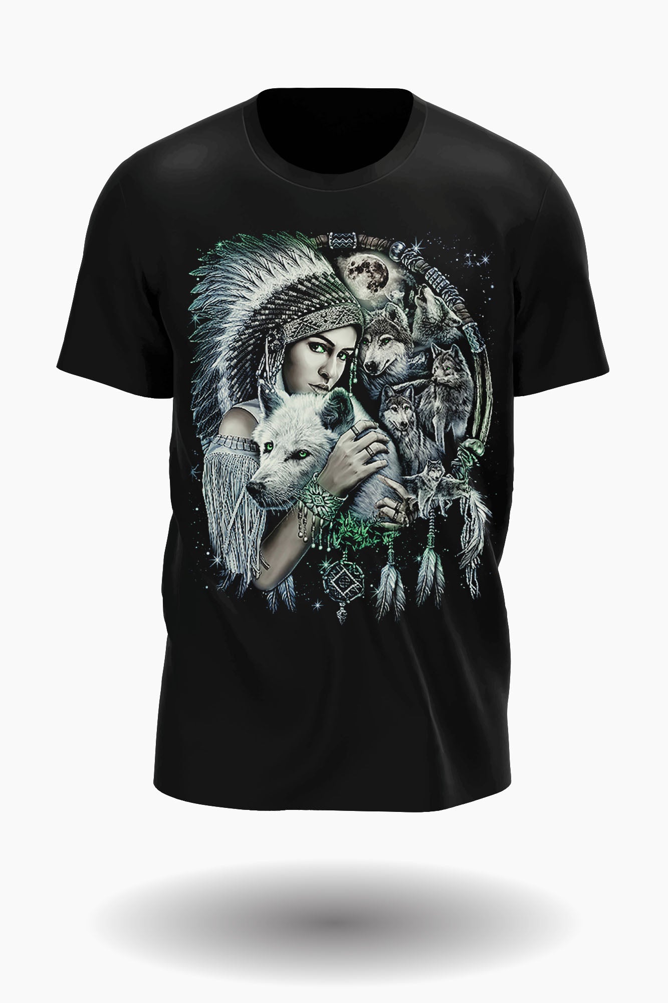 Wild Clothing Wolf und Traumfänger T-Shirt - Wild-Clothing