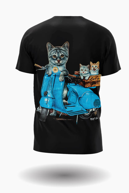 Wild Clothing Katzen Biker T-Shirt - Wild-Clothing
