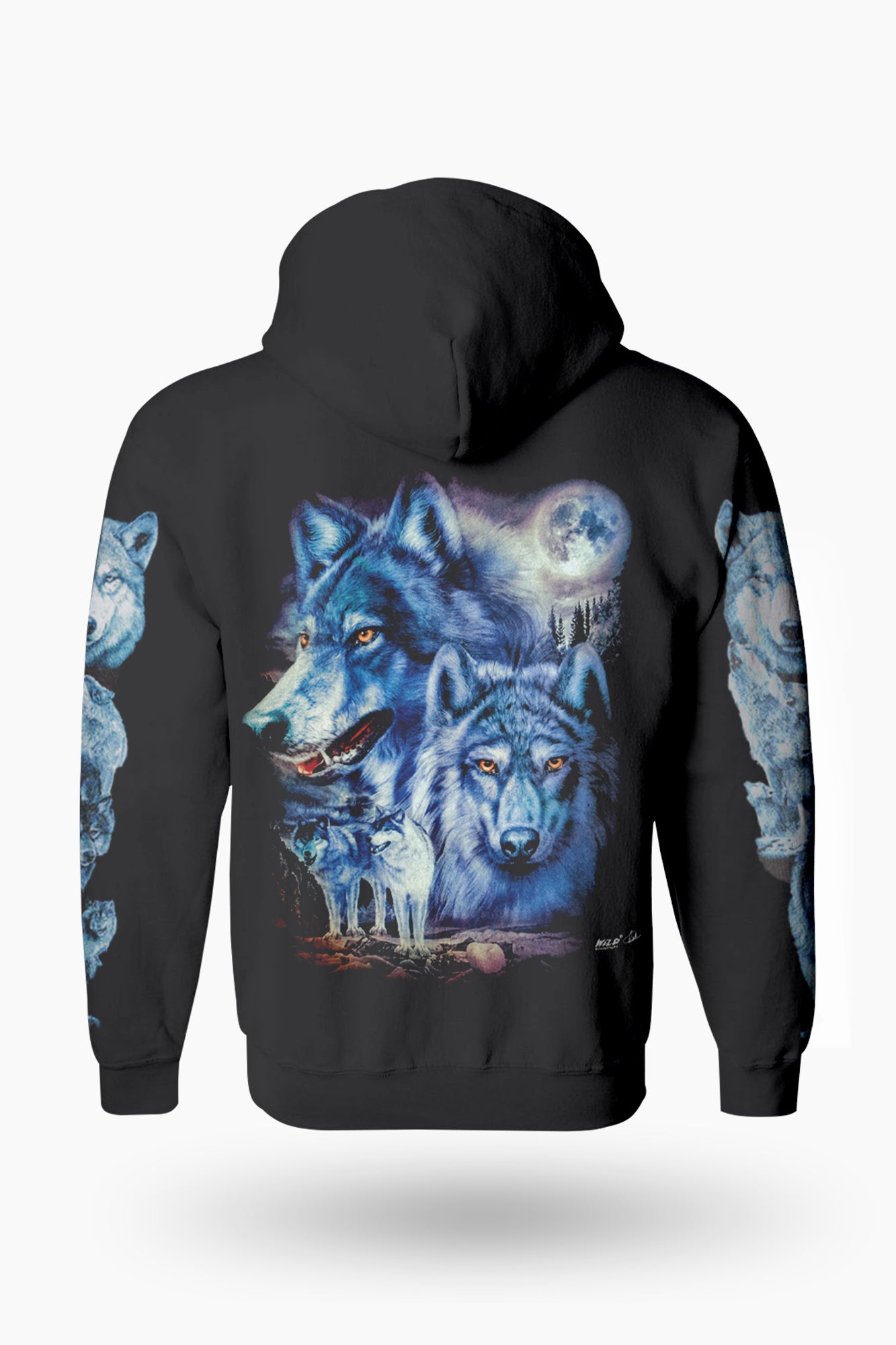 Wild Clothing Zwei Wölfe Hoodie - Wild-Clothing