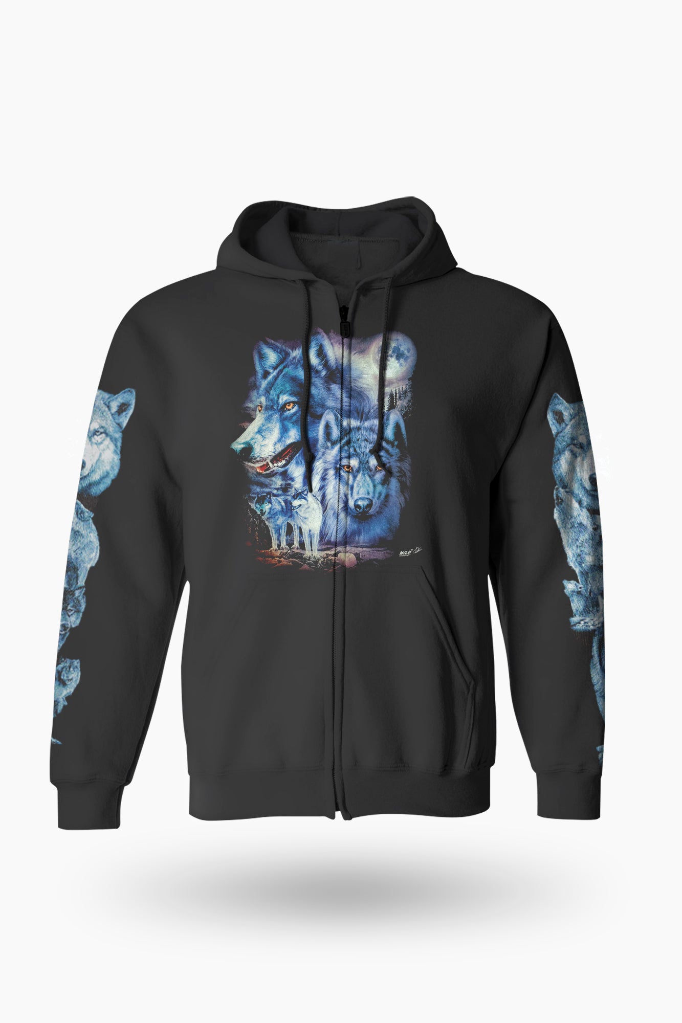 Wild Clothing Zwei Wölfe Hoodie - Wild-Clothing