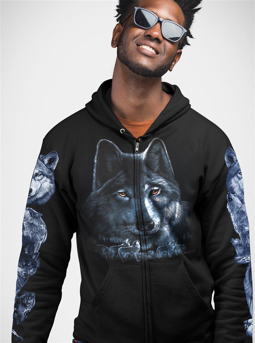 Wild Clothing Grauer Wolf Hoodie - Wild-Clothing