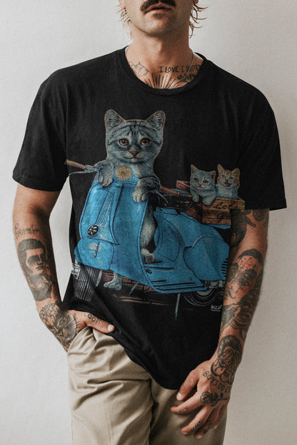Wild Clothing Katzen Biker T-Shirt - Wild-Clothing