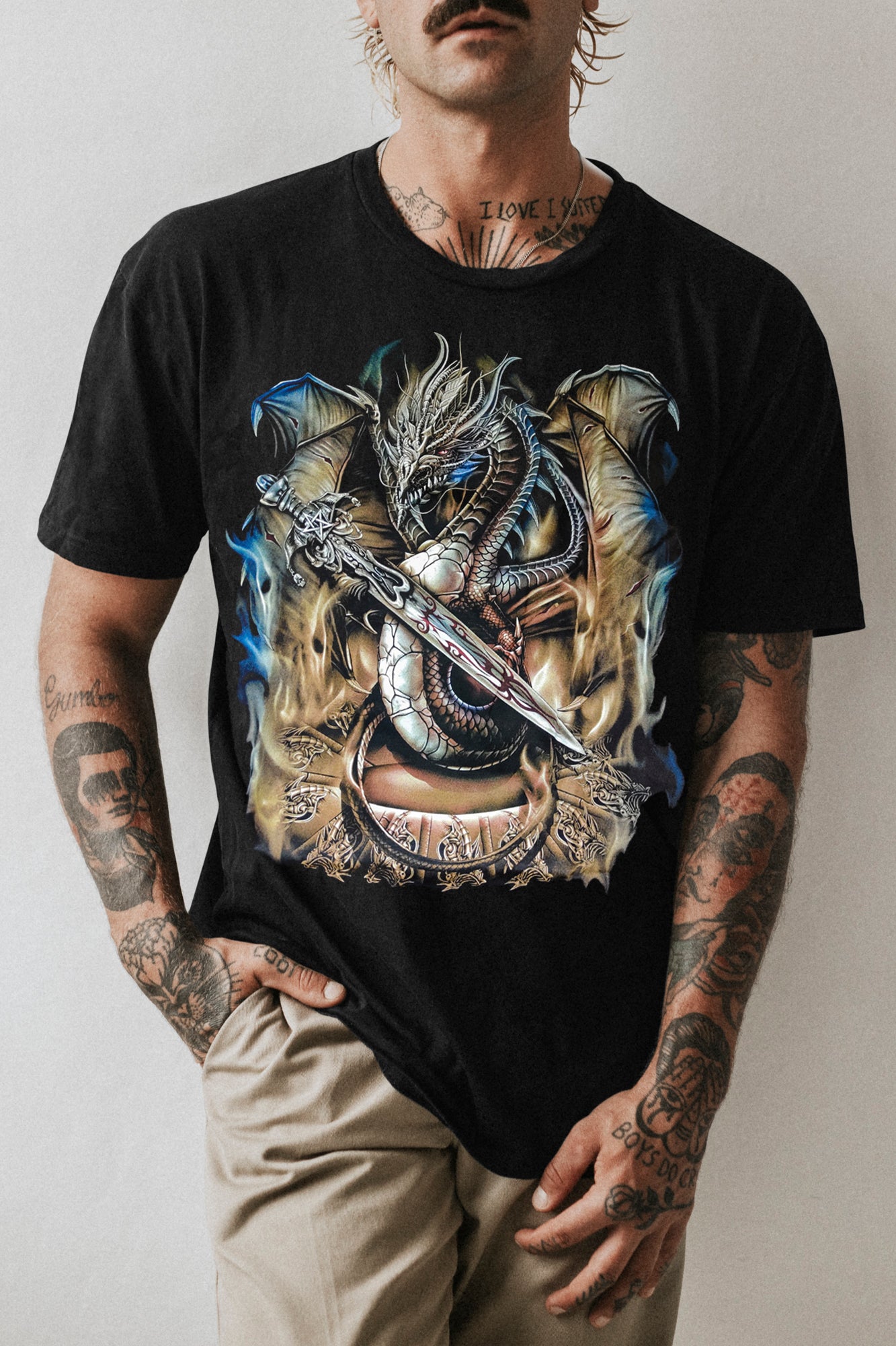 Wild Clothing Drachen Krieger T-Shirt - Wild-Clothing