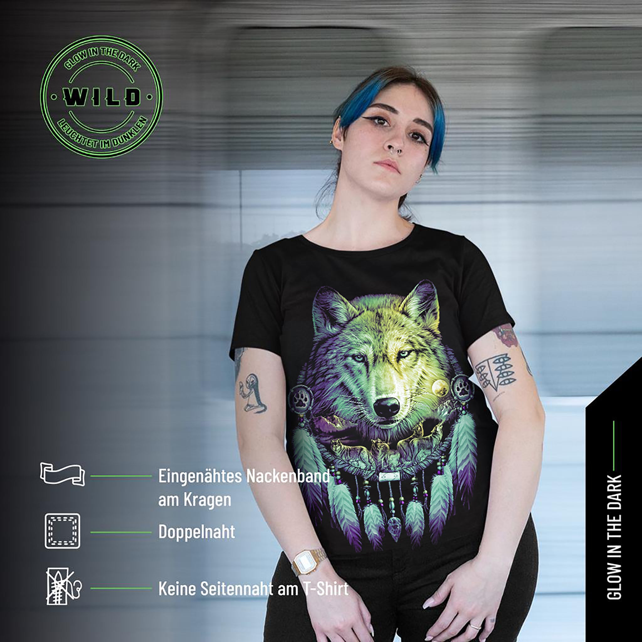 Wild Clothing Traunfänger und Wolf T-Shirt - Wild-Clothing